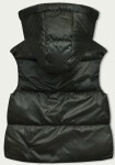 Krátká dámská vesta v khaki s kapucí (B8156-11) - Goodlooking XL