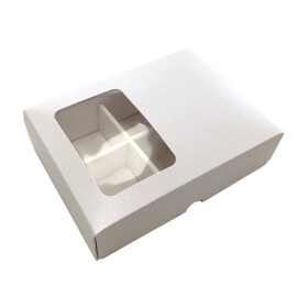 Dortisimo Krabička na pralinky perleťová s okénkem (6,5 x 10,5 x 4,5 cm)