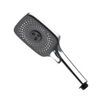 Mereo Viana vanová baterie s talířovou hranatou sprchou, černá CBE60101SG