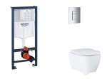 GROHE - Rapid SL Set předstěnové instalace, klozetu, sedátka SoftClose a tlačítka Skate Cosmopolitan, chrom SANI11BB2122