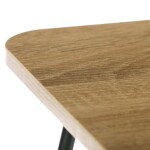 Skládací stolek na notebook, dekor dub, černý kov