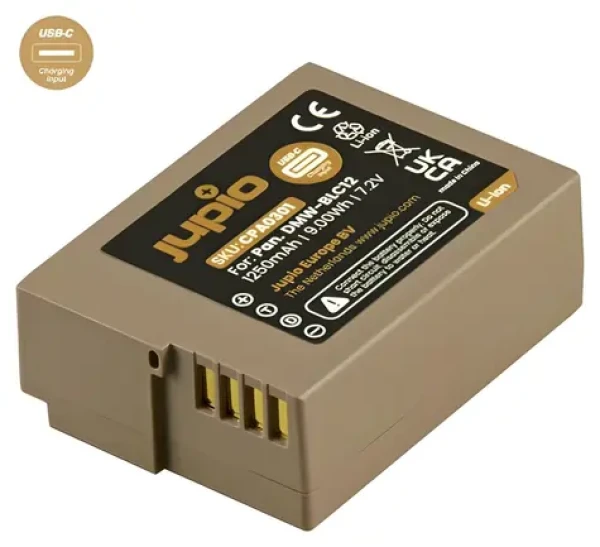 Jupio DMW-BLC12 ULTRA C / Akumulátor pro Panasonic / 1250 mAh / USB-C nabíjení (CPA0301)