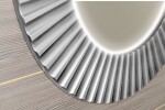 SAPHO - PRIDE kulaté zrcadlo s LED osvětlením v rámu ø 90cm, stříbrná PD952