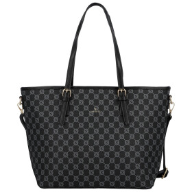 Trendy dámská koženková kabelka na rameno Elina, černá