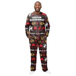 FOCO Pánské pyžamo Chicago Blackhawks Ugly Holiday Pajamas NHL Velikost: