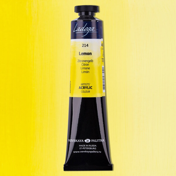 Nevskaya Palitra Ladoga 2204214 Akrylová barva 46 ml, žlutá citron 214