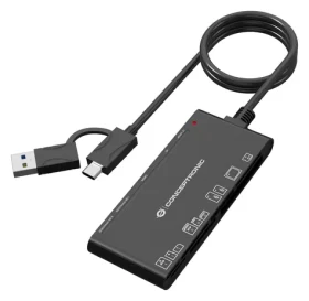 Conceptronic BIAN10B černá / Čtečka paměťových karet / 7v1 / USB-A/USB-C 3.2 Gen 1 (BIAN10B)