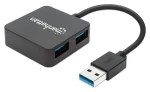 Manhattan USB 3.0 Hub černý / 4x USB / Bus Power (162296)
