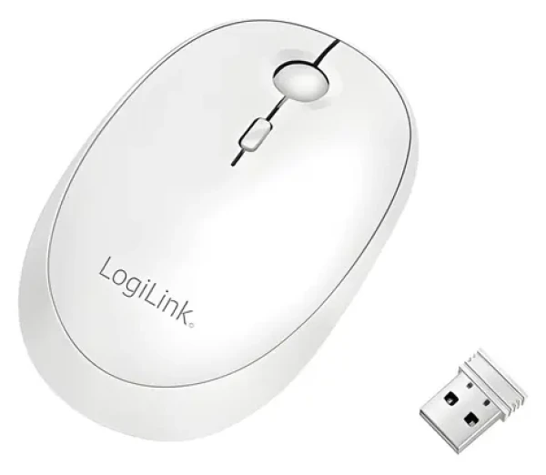 LogiLink Bezdrátová myš bílá / Bezdrátová myš / 800/1200/1600 DPI / Bluetooth 4.0 / 2.4 GHz (ID0205)