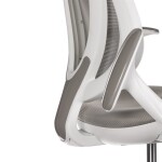 Dětská židle, výškově nastavitelná, šedá síťovina, KA-C806 GREY