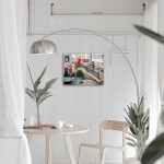 Antistresové omalovánky TSvetnoy TSvetnoy, LG041e, Diamond painting - diamantové malování, 40 x 50 cm, Most přes řeku