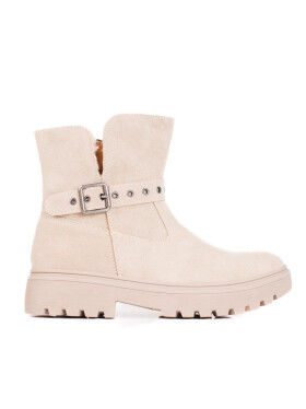 Trendy hnědé kotníčkové boty dámské na plochém podpatku 39