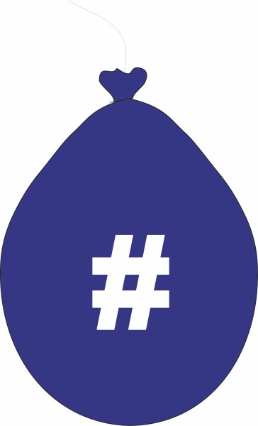 Balónek znak # modrý balonky.cz Balónek znak # modrý balonky.cz