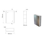 AQUALINE - DENEB galerka 50x70x18cm, bílá mat DN050