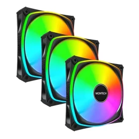 Montech RX120 PRO 3ks černá / Ventilátor / 120mm / PWM / ARGB / Reverse (RX120 PRO BLACK 3 IN 1)