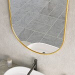 Erga Oval, oválné zrcadlo 60x100cm, zlatý rám, ERG-V01-OVAL-6010-GD