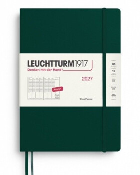 Týdenní plánovač Forest Green, Composition B5 2027, anglicky