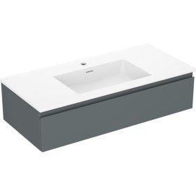 MEXEN/S - Orio koupelnová skříňka 100 cm s umyvadlem Otis, 1 šuplík, grafit mat/bílá mat 91A10-10023-1-BF66-W18M01