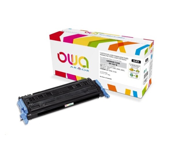 OWA Armor toner pro HP Color Laserjet 1600, 2600, 2605, 2500 Stran, Q6000A, černá/black EDF_1080997