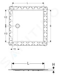 GEBERIT - Setaplano Plochá sprchová vanička 800x1200 mm, minerální materiál, Antislip, alpská bílá 154.264.11.1