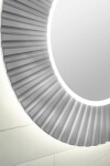 SAPHO - PRIDE STRIP kulaté zrcadlo s LED osvětlením v rámu ø 90cm, stříbrná PD952