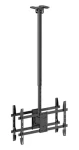 Equip 43"-86" černá / Stropní držák TV / 2 obrazovky zády k sobě / VESA 600×400 / nosnost 2× 50 kg (650377)