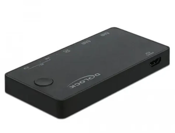 Delock HDMI a USB-C černá / KVM přepínač / 2x HDMI / 4K / 60Hz / USB 2.0 (11477)
