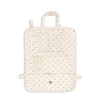 Konges Sløjd Dětský organizér do auta Navy Dot, krémová barva, plast, textil