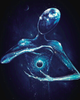 Antistresové omalovánky TSvetnoy TSvetnoy, LG243e, Diamond painting - diamantové malování, 40 x 50 cm, Galaxie