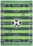 DumDekorace Dětský koberec FLANNEL - fotbalové hřiště Šířka: 80 cm | Délka: 150 cm