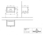 VILLEROY & BOCH - Subway 3.0 Umyvadlová skříňka, 62x43x48 cm, 1 zásuvka, Cashmere Grey C57502VN