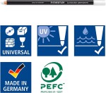 Staedtler Staedtler, 10820BK6-C, Lumocolor permanent, sada permanentních suchých popisovačů (pastelek), 6 ks