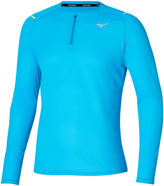Běžecká mikina Mizuno Dryaeroflow LS HZ J2GAA50423 Velikost textilu: M