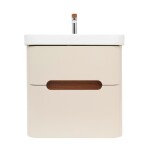 Koupelnová skříňka s umyvadlem a baterií SAT Fusion 57,5x53x45 cm pískově béžová mat SATFUSION260BEUBA SATFUSION260BEUBA