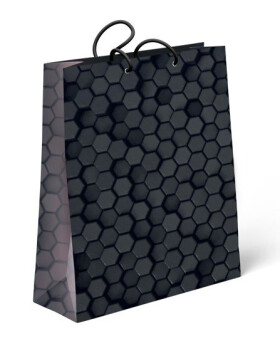 M - hexagonový pattern na černé - Albi