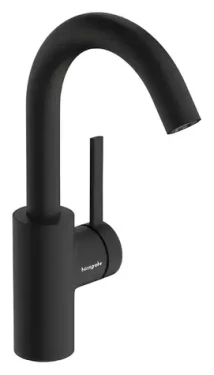Hansgrohe Umyvadlová baterie s výpustí CoolStart matná černá / Umyvadlová baterie / otočný výtok / EcoSmart+ 4 l/min (74740670)