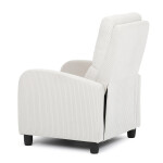 TV a relaxační křeslo, manuální polohování push back, potah manšestrová béžová látka