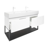 Koupelnová skříňka s umyvadlem SAT B-Way 119x30x45 cm bílá lesk BWAY120WU2BBF BWAY120WU2BBF