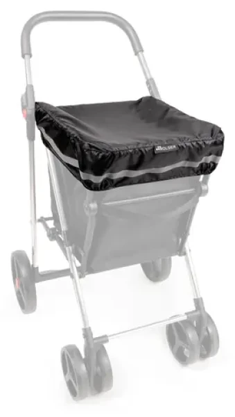 Rolser Poncho Basket reflexní černá / Pláštěnka pro nákupní tašku na kolečkách