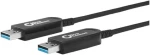 MicroConnect Premium Optic Fiber kabel USB3.0 A (M) - USB3.0 A (M) 15m černá / 5000Mbit/s (USB3.0AA15BOP)