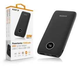 Aligator Power bank PD20W+QC22.5W / 10000mAh / černá (PBPD10BK)
