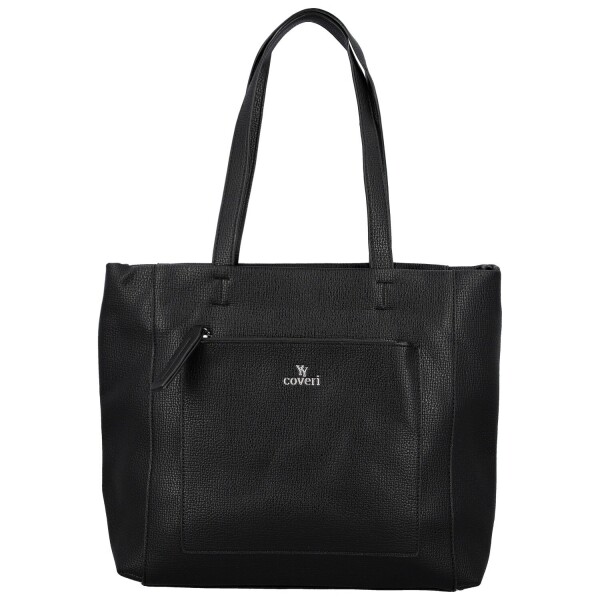 Módní dámská koženková kabelka na rameno Lamia, černá