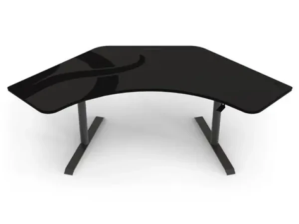 AROZZI ARENA ANGELO Gun Metal / Herní stůl / rohový/ kovově šedý / D:225cm / Š:102cm / V:71cm-81cm (ARENA-ANGELO-GM)