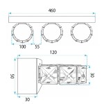 REA - Nástěnné svítidlo LED APP1939-3W GOLD OSW-66073