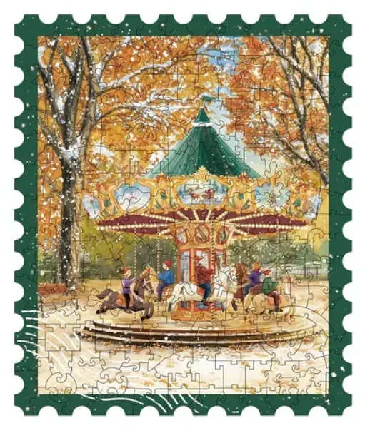 ROBOTIME Puzzle Dřevěné puzzle Podzimní kolotoč