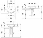 DURAVIT - Darling New Umyvadlo 55x48 cm, s 1 otvorem pro baterii, alpská bílá 2621550000