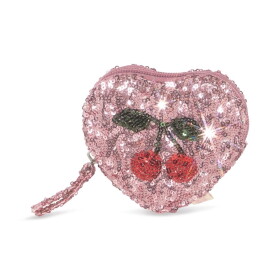 Konges Sløjd Dětská peněženka Heart Cherry Glitter, růžová barva, plast, textil