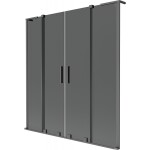 MEXEN/S - Velar L Duo dvoukřídlá posuvná vanová zástěna 140 x 150, grafit, grafit metal 896-140-003-42-95