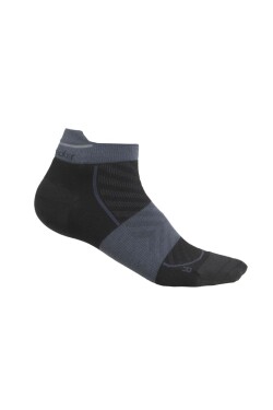 Dámské merino ponožky ICEBREAKER Wmns Run+ Ultralight Micro, Black/Graphite velikost: 38-40 (M)