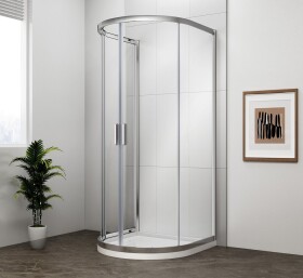 POLYSAN - EASY půlkruhová sprchová zástěna 900x900, čiré sklo EL4615